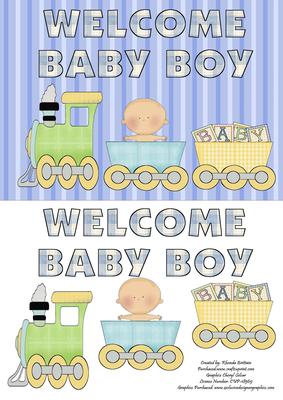 Welcome Baby Boy Card Front