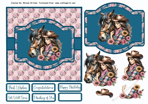 Lady and her Horse Quick Card Pyramage