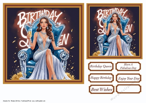 Birthday Queen Card Front