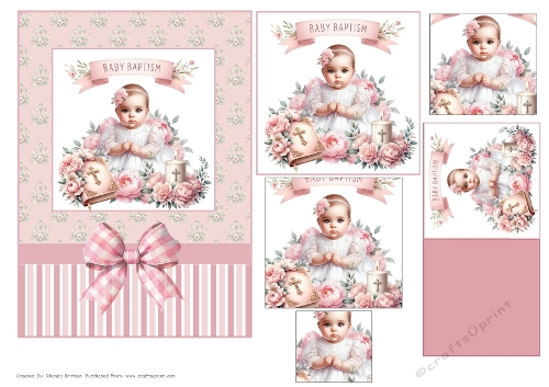 Baby Girl Baptism Pyramid 