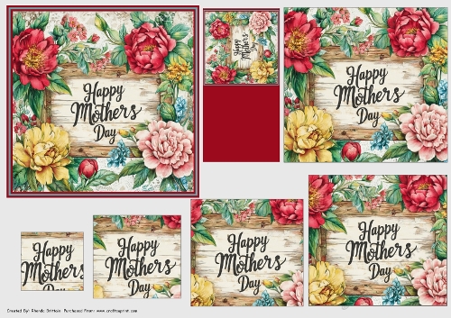 Mothers Day 5 x 5 card with Pyramids