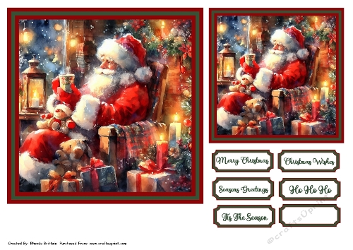 Vintage Santa Quick Card
