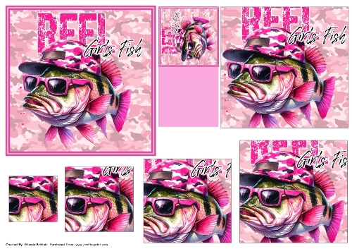 Reel Girls Fish Pyramid Card