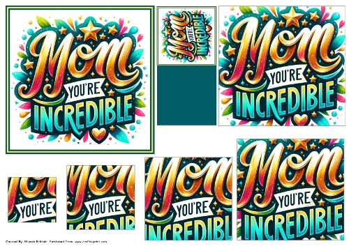 Mom Youre Incredible Pyramid Card