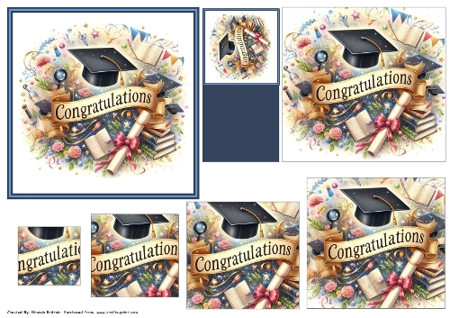 Graduation Congratulations 5x5 Toppers and Pyramid 2
