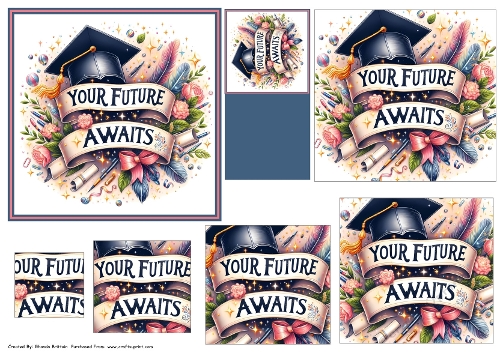 Your Future Awaits Graduation 5x5 Toppers and Pyramid 