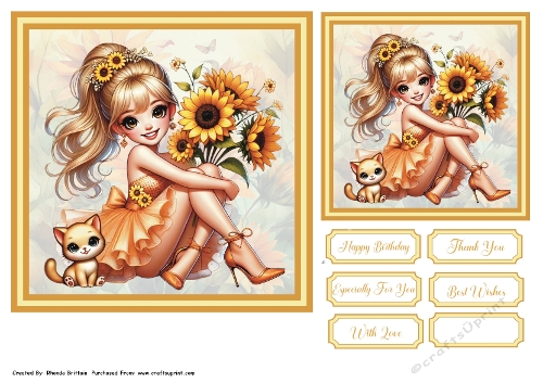 Sunflower Girl Topper