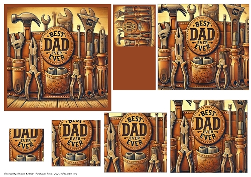 Best Dad Ever Card Front and Pyramid 