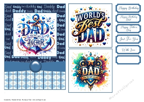 Dad Youre My Anchor Card 7x5