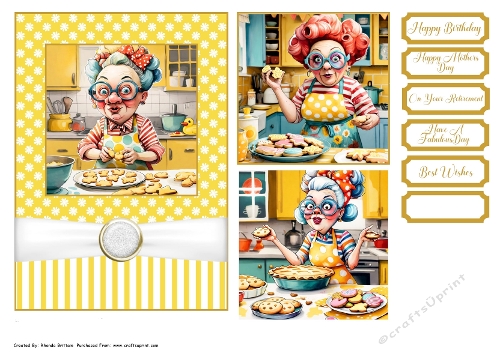 Baking Grandmas Card Front 7x5