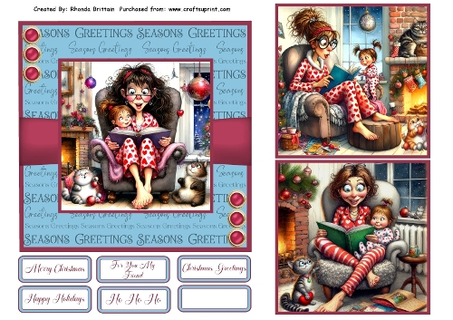 Christmas Storytime Card Front 6x6