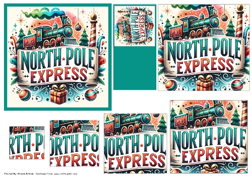 North Pole Express Card Front and Pyramid