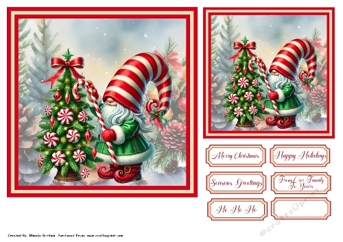 Christmas Gnomes 1 Toppers