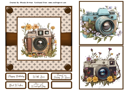 Camera Shy Card Front 6x6