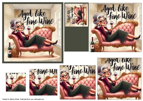 Aged Like Fine Wine Card Front & Pyramid