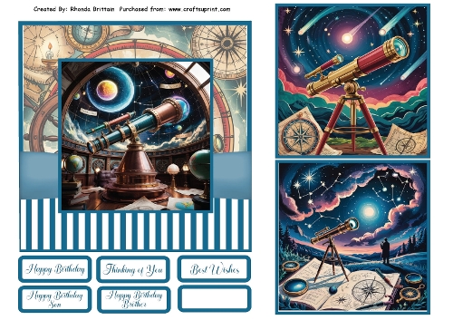 Astronomy Card Front 6x6
