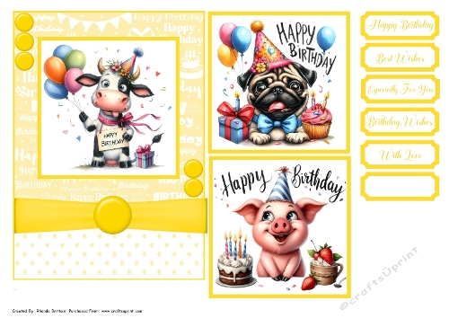 Happy Birthday 2 Card Front 7x5