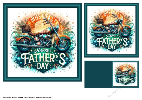 Happy Fathers Day 2 Toppers and Gift Tag