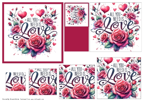 All You Need Is Love Card Front with Pyramid