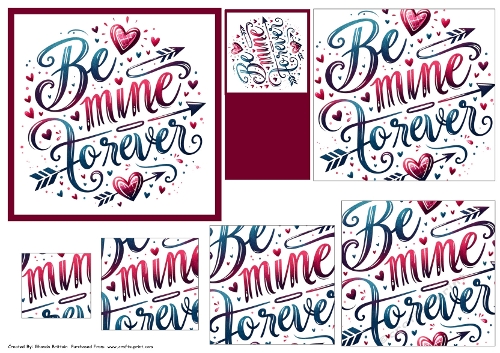 Be Mine Forever Card Front with Pyramid