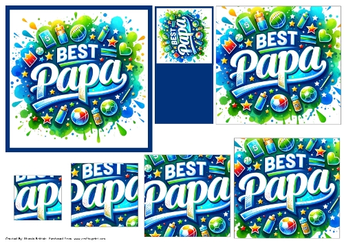 Best Papa Card Front and Pyramid