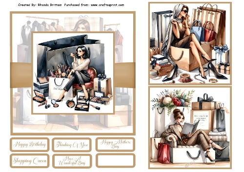 Shopping Spree Card Front 6x6