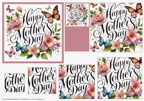 Happy Mothers Day 1 Card Front with Pyramid 