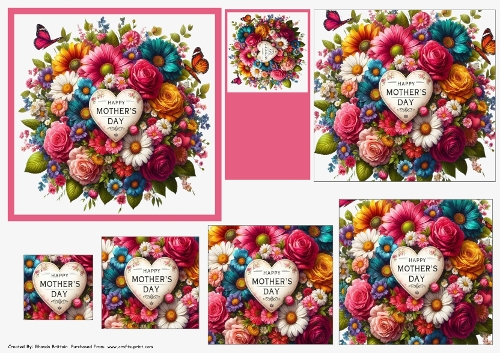 Happy Mothers Day 2 Card Front with Pyramid 
