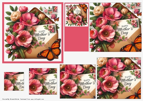 Happy Mothers Day 3 Card Front with Pyramid 