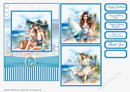Sun Sand and Surf Card Front 7x5