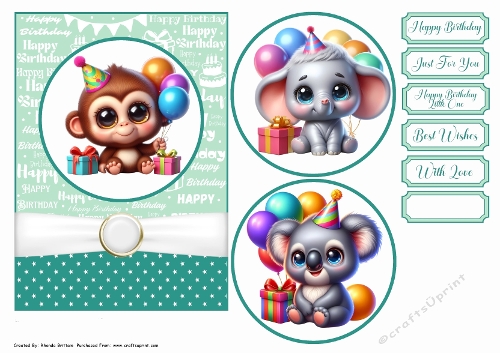 Happy Birthday Little One Card Front 7x5