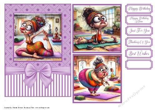 Granny Yoga Card Front 7x5