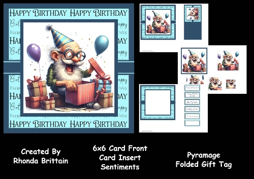 Happy Birthday Grandpa 1 Mini Kit 6x6