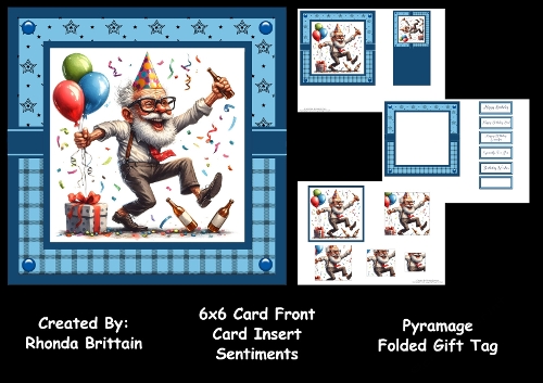 Happy Birthday Grandpa 3 Mini Kit 6x6