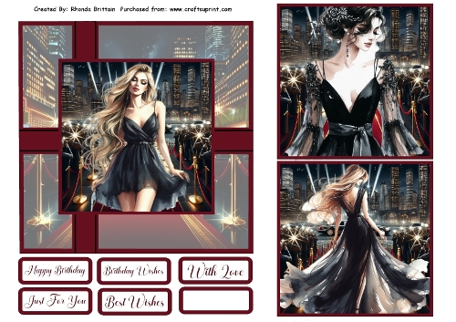 Little Black Dress Card Front 7x5