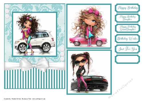 Fashion & Cars Card Front 7x5