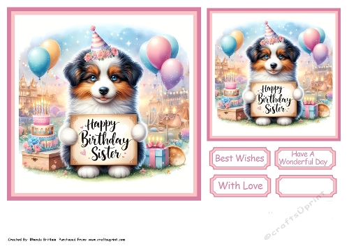 Happy Birthday Sister Toppers