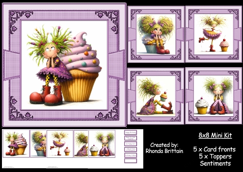 Lets Eat Cup Cakes Mini Kit 8x8