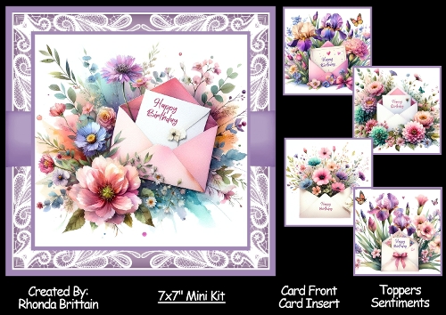 cup1378688_40 - Happy Birthday Floral Notes Mini Kit 7x7