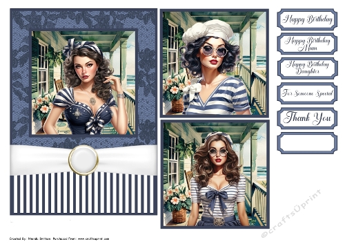 At the Beach Cafe Card Front 7x5