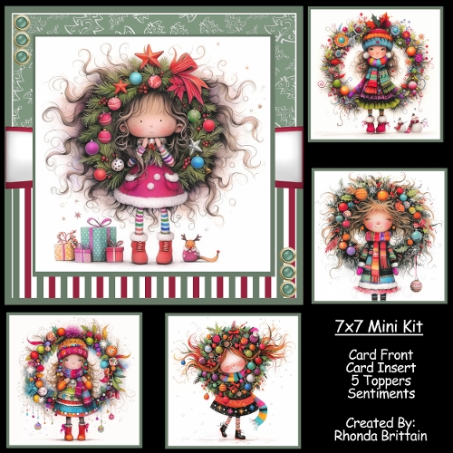 Casey and her Christmas Wreaths Mini Kit 7x7