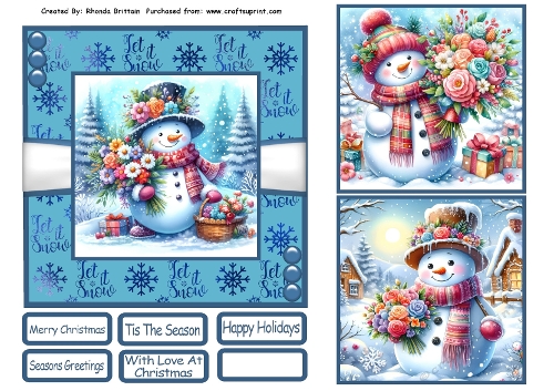 Let It Snow Card Front 6x6