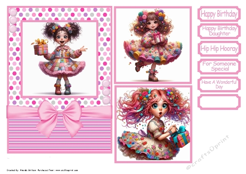 cup1379655_40 - Birthday Girl Card Front 7x5