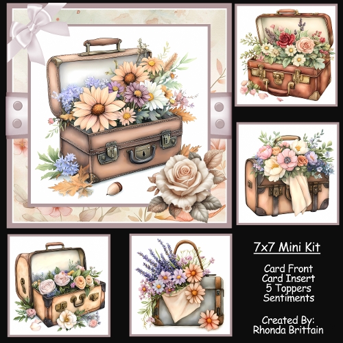 cup1379908_40 - Vintage Suitcase With Flowers Mini Kit 7x7