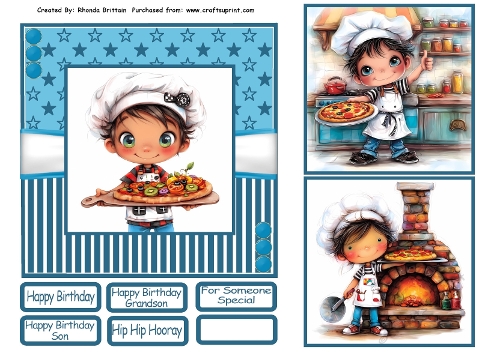 Mmmmm Pizza Card Front 5x7