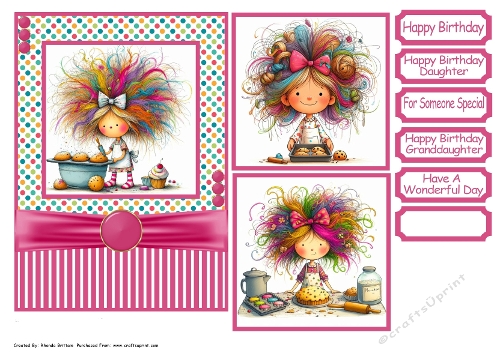 Little Miss Baker Card Front 5x7
