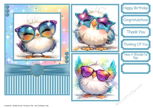 Sunny Seagulls Card Front 5x7