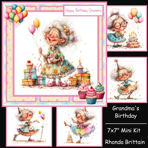 Grandmas Birthday Mini Kit 7x7