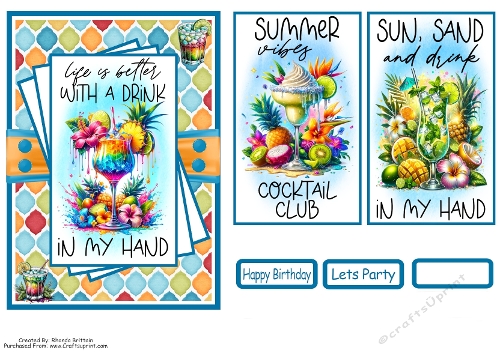 Cocktail Vibes Card Front 5x7