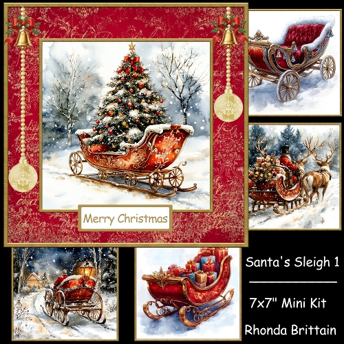 Santas Sleigh 1 Mini Kit 7x7
